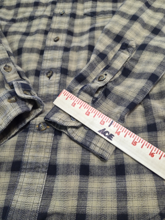 Carhartt Men’s Tan and Black Plaid Button-Down Flannel Size S - Picture 6 of 8